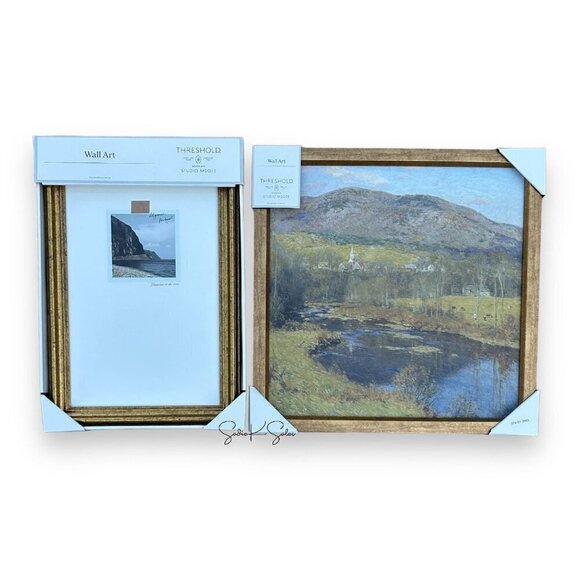 18x18 Mountain Landscape Framed Wall Art Threshold Studio McGee Target Fall 2024 - Picture 5 of 6